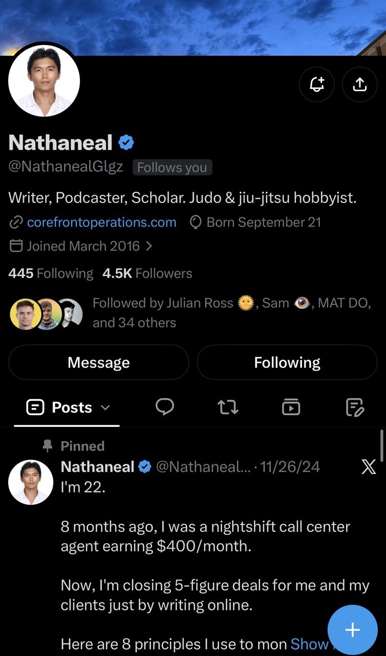 Nathaniel — Creator Accelerator student