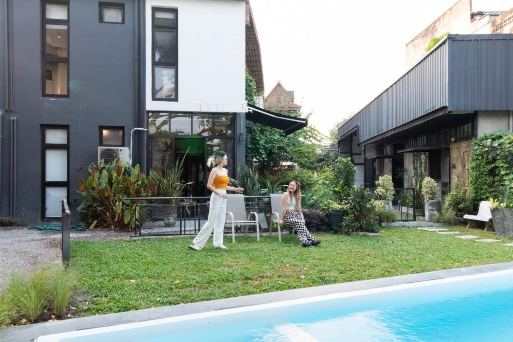 Garden and pool area of the Chiang Mai property