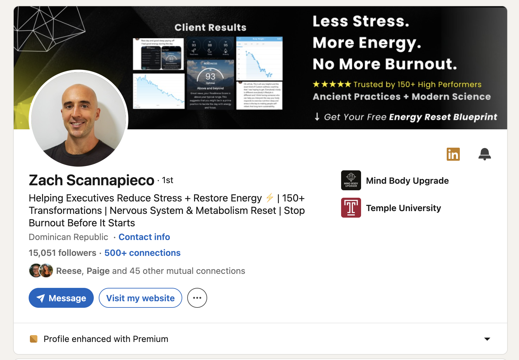 Zach Scannapieco - LinkedIn profile with 15,051 followers